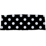 Polka Dots - Pastel Blue on Black Body Pillow Case Dakimakura (Two Sides)