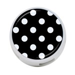 Polka Dots - Pastel Blue on Black 4-Port USB Hub (Two Sides)