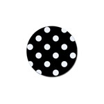 Polka Dots - Pastel Blue on Black Golf Ball Marker (10 pack)