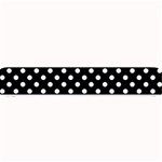 Polka Dots - Pastel Blue on Black Small Bar Mat