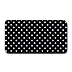 Polka Dots - Pastel Blue on Black Medium Bar Mat