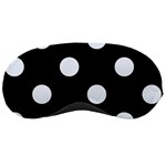 Polka Dots - Pastel Blue on Black Sleeping Mask