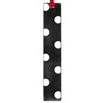 Polka Dots - Pastel Blue on Black Large Book Mark