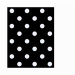 Polka Dots - Pastel Blue on Black Small Garden Flag (Two Sides)