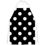 Polka Dots - Pastel Blue on Black Full Print Apron