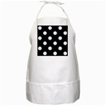 Polka Dots - Pastel Blue on Black BBQ Apron