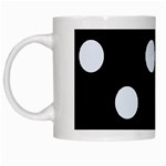 Polka Dots - Pastel Blue on Black Black Mug