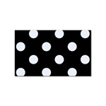 Polka Dots - Pastel Blue on Black Sticker Rectangular (10 pack)