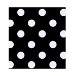 Polka Dots - Pastel Blue on Black Greeting Card 4.5  x 6 