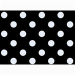 Polka Dots - Pastel Blue on Black 5  x 7  Photo Cards