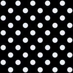 Polka Dots - Pastel Blue on Black ScrapBook Page 8  x 8 