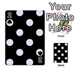 Polka Dots - Pastel Blue on Black Playing Cards 54 Designs