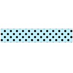 Polka Dots - Black on Light Blue Flano Scarf (Large)