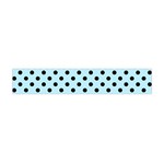 Polka Dots - Black on Light Blue Flano Scarf (Mini)
