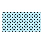 Polka Dots - Black on Light Blue Satin Wrap