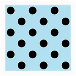 Polka Dots - Black on Light Blue Medium Glasses Cloth