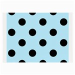 Polka Dots - Black on Light Blue Large Glasses Cloth (2 Sides)