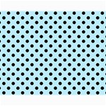 Polka Dots - Black on Light Blue Collage 11  x 14 