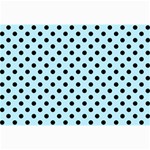 Polka Dots - Black on Light Blue Collage 12  x 18 