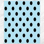 Polka Dots - Black on Light Blue Canvas 8  x 10 