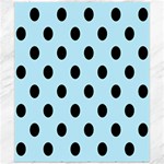 Polka Dots - Black on Light Blue Canvas 20  x 24 