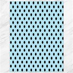 Polka Dots - Black on Light Blue Canvas 36  x 48 