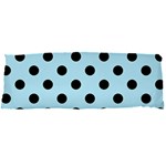 Polka Dots - Black on Light Blue Body Pillow Case Dakimakura (Two Sides)