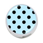 Polka Dots - Black on Light Blue 4-Port USB Hub (Two Sides)