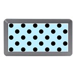 Polka Dots - Black on Light Blue Memory Card Reader (Mini)