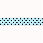 Polka Dots - Black on Light Blue Small Bar Mat