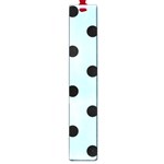 Polka Dots - Black on Light Blue Large Book Mark