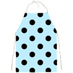 Polka Dots - Black on Light Blue Full Print Apron