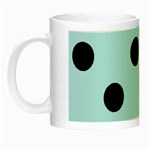 Polka Dots - Black on Light Blue Night Luminous Mug