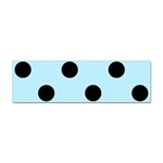 Polka Dots - Black on Light Blue Sticker Bumper (10 pack)