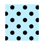Polka Dots - Black on Light Blue Greeting Card 4.5  x 6 