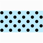 Polka Dots - Black on Light Blue 4  x 8  Photo Cards