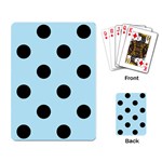 Polka Dots - Black on Light Blue Playing Cards Single Design