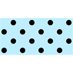 Polka Dots - Black on Light Blue YOU ARE INVITED 3D Greeting Card (8x4)