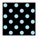 Polka Dots - Light Blue on Black Medium Glasses Cloth