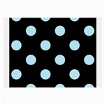 Polka Dots - Light Blue on Black Large Glasses Cloth