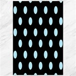 Polka Dots - Light Blue on Black Canvas 12  x 18 