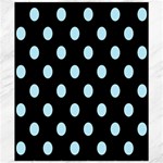Polka Dots - Light Blue on Black Canvas 20  x 24 