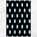 Polka Dots - Light Blue on Black Canvas 20  x 30 