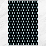 Polka Dots - Light Blue on Black Canvas 24  x 36 