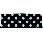 Polka Dots - Light Blue on Black Body Pillow Case Dakimakura (Two Sides)