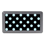 Polka Dots - Light Blue on Black Memory Card Reader (Mini)