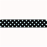 Polka Dots - Light Blue on Black Small Bar Mat