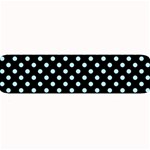 Polka Dots - Light Blue on Black Medium Bar Mat