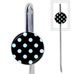 Polka Dots - Light Blue on Black Book Mark