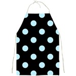 Polka Dots - Light Blue on Black Full Print Apron